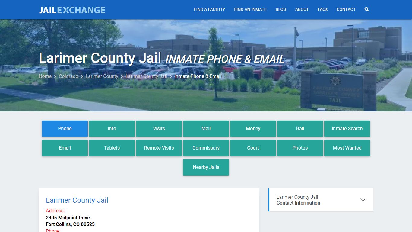 Inmate Phone - Larimer County Jail, CO - Jail Exchange